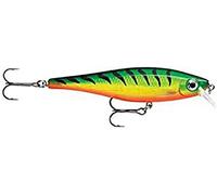 Rapala BX Minnow Lure with Two No. 6 Hooks, 0.6-1.2 m Swimming Depth, 7 cm Size, Firetiger