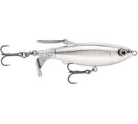 Rapala Clap Tail 110 Topwater Lure, Surface Hard Bait, Bass Fishing Lure, Loud Clacking Tail Action, 4-3/8", Pure Chrome