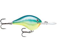 Rapala Dives-To Series Lure with Two No. 6 Hooks, 1.2 m Swimming Depth, 5 cm Size, Caribbean Shad