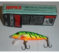 Rapala F05FT 2" Floating Minnow 2 No 10 Treble Hooks Fire Tiger
