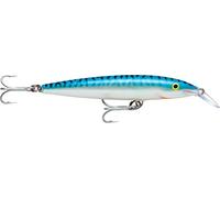 Rapala Floating Magnum Lure with Two No. 1/0 Hooks, 14 cm Length, Silver Mackerel