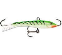 Rapala Jigging Rap, Ice Fishing Jigging Lure, Walleye Pike and Perch Jig, Vertical Jigging Bait, 4-3/8", Glow Green Tiger
