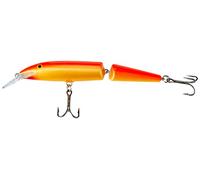 Rapala Jointed Lure with Two No. 3 Hooks, 1.2-2.4 m Swimming Depth, 11 cm Size, Gold Fluorescent Red