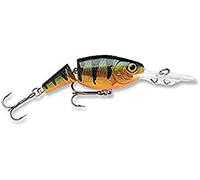 Rapala Jointed Shad Rap Lure with Two No. 3 Hooks, 2.1-4.5 m Swimming Depth, 9 cm Size, Legendary Perch