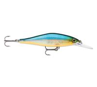 Rapala Shadow Rap Shad Deep Lure with Two No. 6 Hooks, 1.5-1.8 m Swimming Depth, 9 cm Size, Blue Ghost