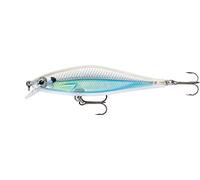Rapala Shadow Rap Shad Lure with Two No. 6 Hooks, 0.9-1.2 m Swimming Depth, 9 cm Size, Albino Shiner