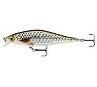Rapala Shadow Rap Shad Lure with Two No. 6 Hooks, 0.9-1.2 m Swimming Depth, 9 cm Size, Live Roach