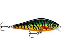 Rapala Super Shadow Rap Lure with Two No. 3/0 Hooks, 1-1.4 m Swimming Depth, 16 cm Size, Hot Tiger Pike
