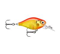 Rapala, X-Light Crank Mid Runner Fishing Lure, Size: 3.5cm/4g, Floating Freshwater Lure, Swimming Depth: 1.8-2.1m, Plastic Material, Gold Fluorescent Red gFR