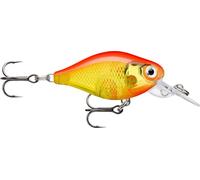 Rapala, X-Light Crank Mid Runner Fishing Lure, Size: 3.5cm/4g, Floating Freshwater Lure, Swimming Depth: 1.8-2.1m, Plastic Material, Gold Fluorescent Red gFR