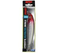 Rapala X-Rap Saltwater Lure with Two No. 2 Hooks, 1.2-2.4 m Swimming Depth, 12 cm Size, Red Head UV