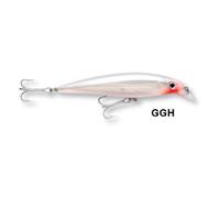 Rapala X-Rap Saltwater Lure with Two No. 2 Hooks, 1.2-2.4 m Swimming Depth, 12 cm Size, Glass Ghost