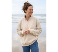 Rapanui Clothing Coastal Casual Women's Quarter-Zip Sweatshirt in Beige | Size: Large Rapanui Clothing Beige L