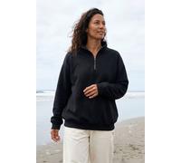 Rapanui Clothing Coastal Casual Women's Quarter-Zip Sweatshirt in Black | Size: Medium Rapanui Clothing Black M