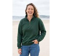 Rapanui Clothing Coastal Casual Women's Quarter-Zip Sweatshirt in Green | Size: Large Rapanui Clothing Green L