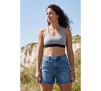 Rapanui Clothing Everyday Racerback Cotton Bralette In Light Grey Light Grey