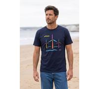 Rapanui Clothing Men's Coastal Wind Turbine Graphic T-Shirt in Navy | Size: XL Rapanui Clothing Navy XL