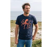 Rapanui Clothing Men's Octopus Coastal Graphic T-Shirt in Navy | Size: Large Rapanui Clothing Navy L