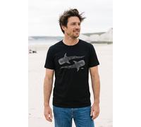 Rapanui Clothing Men's Whale Shark Coastal Graphic T-Shirt in Black | Size: XL Rapanui Clothing Black XL