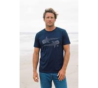 Rapanui Clothing Men's Whale Shark Coastal Graphic T-Shirt in Navy | Size: Large Rapanui Clothing Navy L