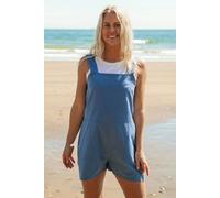 Rapanui Clothing Relaxed Fit Cotton Pocket Playsuit In Aqua Aqua