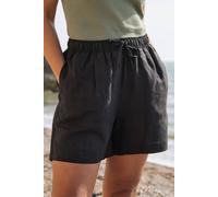 Rapanui Clothing Relaxed Fit Linen Blend Shorts In Black Black
