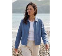 Rapanui Clothing Women's Boxy Cotton Twill Shacket in Aqua | Size: 8 Rapanui Clothing Aqua 8