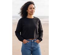 Rapanui Clothing Women's Coastal Graphic Cropped Sweatshirt In Black Black