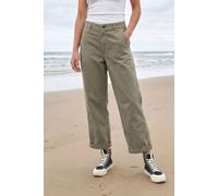 Rapanui Clothing Women's Cotton Twill Wide-Leg Trousers in Olive | Size: 12 Rapanui Clothing Olive 12