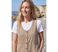 Rapanui Clothing Women's Relaxed Corduroy Button Front Jumpsuit in Brown | Size: 12 Rapanui Clothing Brown 12