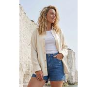Rapanui Clothing Women's Relaxed Fit Linen Shirt in Beige | Size: 18 Rapanui Clothing Beige 18