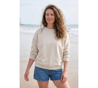 Rapanui Clothing Women's Relaxed Fit Loopback Oversized Sweatshirt In Beige Beige