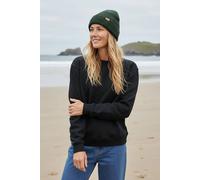 Rapanui Clothing Women's Waffle Knit Jumper in Black | Size: 12 Rapanui Clothing Black 12