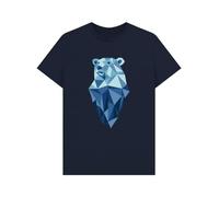 Rapanui Geometric Polar Bear Graphic T-Shirt Navy Blue