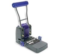 Rapesco 0247 ECO P1100 High-Capacity 2-Hole Punch, 100 Sheet Capacity | Heavy Duty, Metal Working Parts, Less Effort, Black and Purple