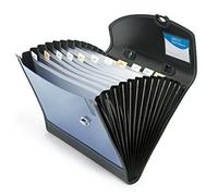 Rapesco 0681 13-Part Business Expanding File Folder with Handle, A4+, Blue