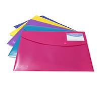 Rapesco 0701 ECO Recycled ID Popper Wallets, A4, Pack of 5