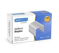 Rapesco 0750 Type 53/8 mm Galvanised Tacker Staples, Pack Of 5000