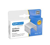 Rapesco 0751 53/6 mm Galvanised Staples, Box of 2000