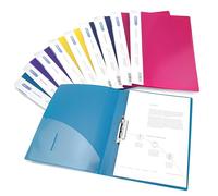 Rapesco 0793 Punchless Clamp Binder Folder, A4, Assorted Colours, Pack of 10