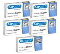 Rapesco 10/4mm Staples Mini Galvanised Staples for Home and Offices Box of 5000