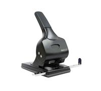 Rapesco 1015 Heavy Duty ALU 65 Metal 2-Hole Punch, 65 Sheet Capacity, Black