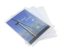 Rapesco 1040 ECO Popper Wallet, A4, Clear Transparent, Pack of 5