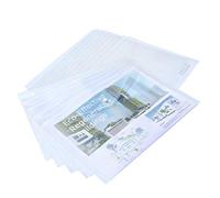 Rapesco 1042 ECO Popper Wallets, A3, Clear Transparent, Pack of 5