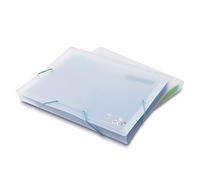 Rapesco 1101 ECO Expanding File, 13-Part, A4+, Pack of 1 in Transparent with Either Green or Blue Sections
