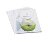 Rapesco 1104 ECO Punched Poly Pockets, A4, Clear Transparent, Pack of 100