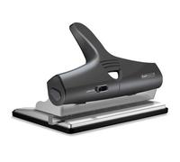 Rapesco 1205 Alu Adjustable Heavy Duty 2, 3 And 4-Hole Punch, 32 Sheet Capacity, Black