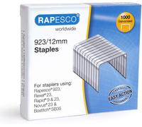 Rapesco 1238 923/12 mm Galvanised Staples, Type 23, Box of 1000
