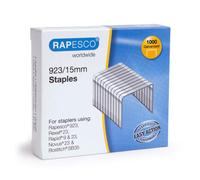 Rapesco 1239 923/15mm Galvanised Staples, Type 23, Box of 1000