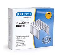 Rapesco 1241 923/20 mm Galvanised Staples, Type 23, Box of 1000